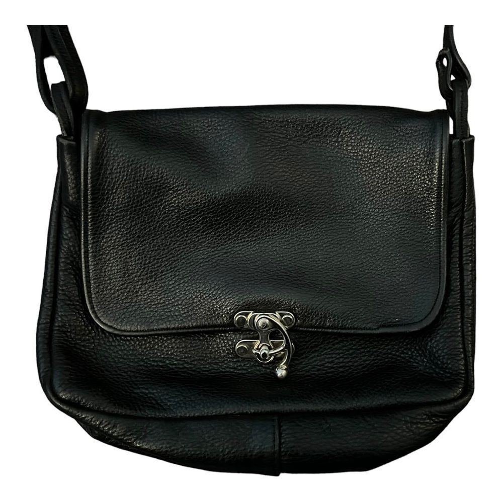 KT Leather Designs Black Purse EUC Made in USA